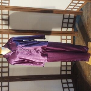 Vintage Victoria's Secret Gold Crown Label Purple Pajama Set Sz S